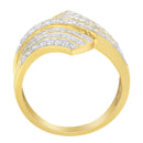 10K Yellow Gold Diamond Bypass Ring (1 1/7 Cttw, I-J Color, I1-I2 Clarity) - Size 5-6