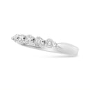 14K White Gold 1/2 Cttw Round-Cut 5-Stone Diamond Ring (H-I Color, SI1-SI2 Clarity) Size 7-6