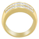 14K Yellow Gold 1ct. TDW Princess and Baguette-Cut Diamond Ring(H-I, SI1-SI2)-5
