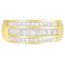 14K Yellow Gold 1ct. TDW Princess and Baguette-Cut Diamond Ring(H-I, SI1-SI2)-6