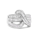 14K White Gold 2.0 Cttw Diamond Channel Set Bypass Ring-1