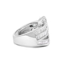 14K White Gold 2.0 Cttw Diamond Channel Set Bypass Ring-2