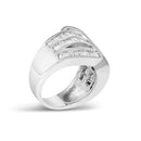 14K White Gold 2.0 Cttw Diamond Channel Set Bypass Ring-3