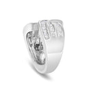 14K White Gold 2.0 Cttw Diamond Channel Set Bypass Ring-4