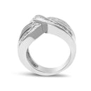 14K White Gold 2.0 Cttw Diamond Channel Set Bypass Ring-5