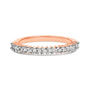 10K Rose Gold Plated Sterling Silver 1/3 Cttw Diamond Band Ring-1
