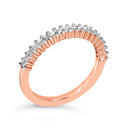 10K Rose Gold Plated Sterling Silver 1/3 Cttw Diamond Band Ring-3