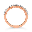10K Rose Gold Plated Sterling Silver 1/3 Cttw Diamond Band Ring-5