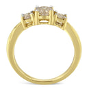 10K Yellow Gold Three Stone Diamond Band Ring (1.00 cttw, J-K Color, I2-I3 Clarity)-7