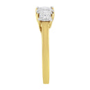 10K Yellow Gold Princess-Cut Diamond Three Stone Band Ring (1 Cttw, J-K Color, I1-I2 Clarity) - Size 6-10