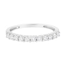 .925 Sterling Silver 1/2 cttw Shared Prong-Set Brilliant Round-Cut Diamond 11 Stone Band Ring (I-J Color, SI2-I1 Clarity) - Size 7-7