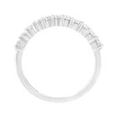 .925 Sterling Silver 1/2 cttw Shared Prong-Set Brilliant Round-Cut Diamond 11 Stone Band Ring (I-J Color, SI2-I1 Clarity) - Size 7-8