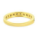 IGI Certified 1/2 Cttw Diamond 10K Yellow Gold Prong Set Beaded Milgrain Band Style Ring (J-K Color, I2-I3 Clarity) - Size 7-8