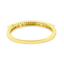 IGI Certified 1/4 Cttw Diamond 10K Yellow Gold Prong Set Fluted Band Style Ring (I-J Color, I2-I3 Clarity) - Size 7-8