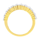 IGI Certified 1.0 Cttw Diamond 10K Yellow Gold Prong Set Fluted Band Style Wedding Ring (J-K Color, I1-I2 Clarity) - Size 7-9
