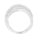 .925 Sterling Silver 1/4 Cttw Prong Set Round-Cut Diamond Bypass Ring (I-J Color, I1-I2 Clarity) - Size 7-8