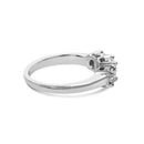 14K White Gold 1/2 Cttw Miracle Set Round Lab Grown Diamond Three Stone Illusion Plate Ring (F-G Color, VS1-VS2 Clarity) - Ring Size 7-7