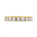 14K Yellow Gold 2.00 Cttw Shared Prong Set Round Cut Diamond Eternity Band (J-K Color, VS1-VS2 Clarity) - Ring Size 6.75-6