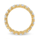 14K Yellow Gold 2.00 Cttw Shared Prong Set Round Cut Diamond Eternity Band (J-K Color, VS1-VS2 Clarity) - Ring Size 6.75-8