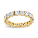 14K Yellow Gold 3.00 Cttw Shared Prong Set Round Cut Diamond Eternity Band (J-K Color, VS1-VS2 Clarity) - Ring Size 7-5