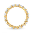14K Yellow Gold 3.00 Cttw Shared Prong Set Round Cut Diamond Eternity Band (J-K Color, VS1-VS2 Clarity) - Ring Size 7-7