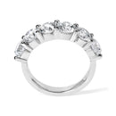 14K White Gold 3.0 Cttw Lab-Grown Diamond Shared Prong Set 6 Stone Band Ring (G-H Color, VS2-SI1 Clarity) - Ring Size 7-12