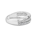 10K White Gold 1/2 Cttw Princess Diamond Split Shank Band Ring-2