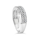 10K White Gold 1/2 Cttw Princess Diamond Split Shank Band Ring-4