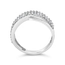 10K White Gold 1/2 Cttw Princess Diamond Split Shank Band Ring-5