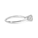 14K White Gold 1/2 Cttw Round Lab Grown Diamond 4 Prong Solitaire Engagement Ring (F-G Color, VS2-SI1 Clarity) - Size 7-7