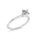 14K White Gold 1/2 Cttw Round Lab Grown Diamond 4 Prong Solitaire Engagement Ring (F-G Color, VS2-SI1 Clarity) - Size 7-8