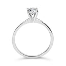 14K White Gold 1/2 Cttw Round Lab Grown Diamond 4 Prong Solitaire Engagement Ring (F-G Color, VS2-SI1 Clarity) - Size 7-9