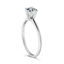 14K White Gold 1/2 Cttw Round Lab Grown Diamond 4 Prong Solitaire Engagement Ring (F-G Color, VS2-SI1 Clarity) - Size 7-10