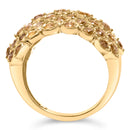 10K Yellow Gold 2.0 Cttw Brown Diamond Teardrop Design Cocktail Ring-5