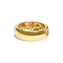 10K Yellow Gold Plated Sterling Silver 1/2 Cttw Champagne Diamond Star Motif Band Ring-2