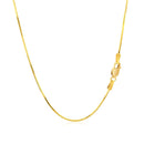 14k Yellow Gold Octagonal Shiny Snake Chain 0.8mm-3