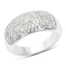 0.96 Carat Genuine White Diamond .925 Sterling Silver Ring-1