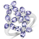2.89 Carat Genuine Tanzanite .925 Sterling Silver Ring-1