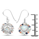 4.73 Carat Genuine Multi Stone .925 Sterling Silver Earrings-3