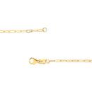 Unisex Solid 14K Yellow Gold 1.5mm Paperclip Chain Necklace - 18 Inches-4