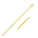 2.1mm 14k Yellow Gold Round Wheat Chain-5