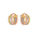 14k Tri Color Gold Trilogy Hoops-2