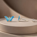 925 Sterling Silver Earrings with Enamel and CZ for Women-2