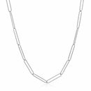 14k White Gold Wire Paperclip Chain (2.7mm)-2