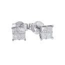 10k White Gold Diamond Stud Earrings (0.60 cttw, I-J Color, I2-I3 Clarity)-2