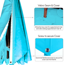 11 ft Cantilever Umbrella Replacement Canopy Supported Bar 8 Ribs Aruba Turquoise-7