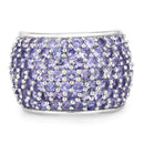 4.22 Carat Genuine Tanzanite .925 Sterling Silver Ring-3