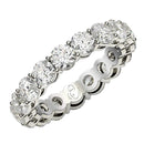 Round Cut Lab Grown Diamond Eternity Ring in 14k White Gold (3 cttw FG/VS2)-1