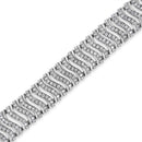 .925 Sterling Silver 5.00 Cttw Round-Cut Diamond "S" Link Bracelet (I-J Color, I3 Clarity) - Size 7.25-4
