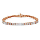 .925 Sterling Silver 1.0 Cttw Diamond Square Frame Miracle-Set Tennis Bracelet (I-J Color, I3 Clarity) - 7"-1